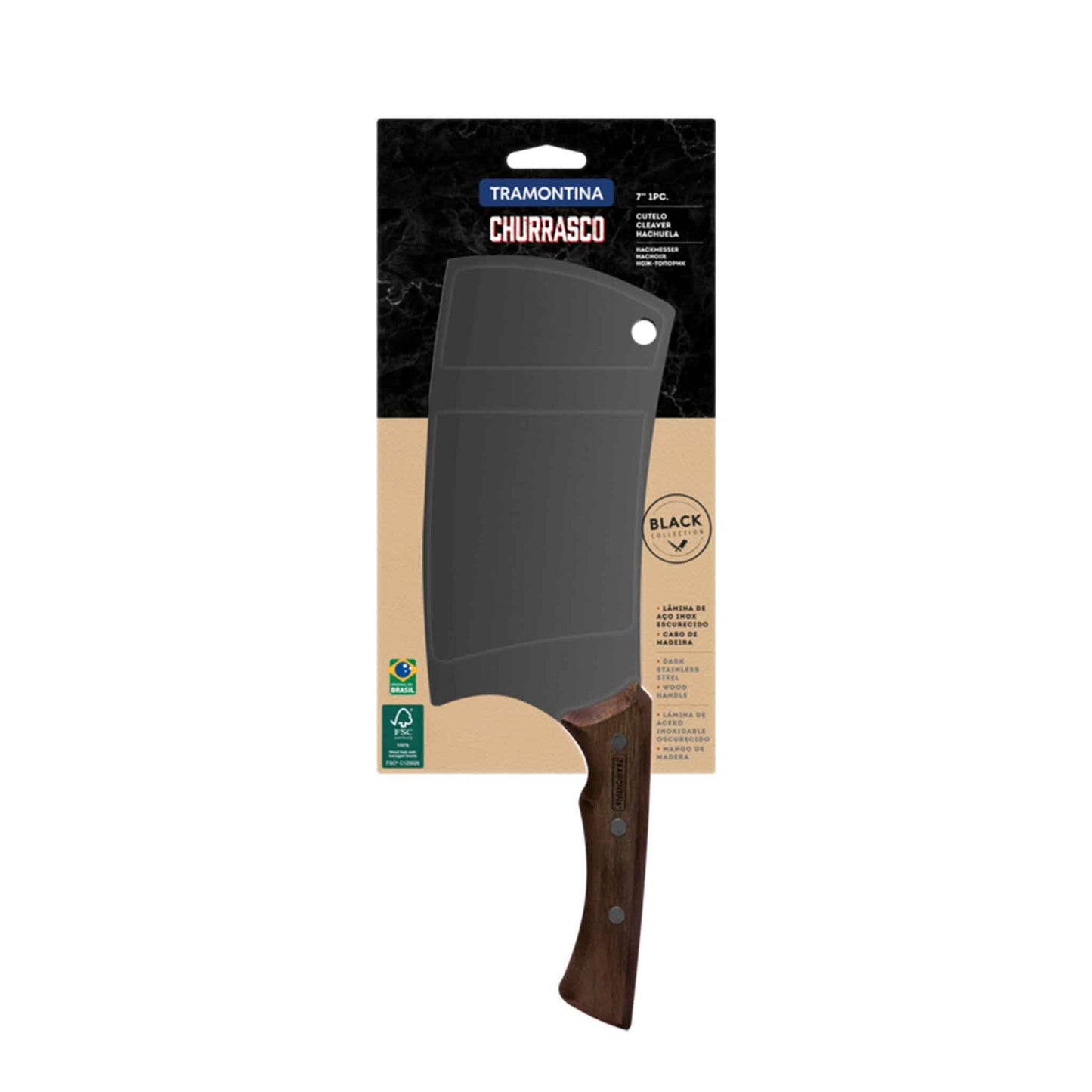 CHURRASCO BLACK Hackmesser 18 cm