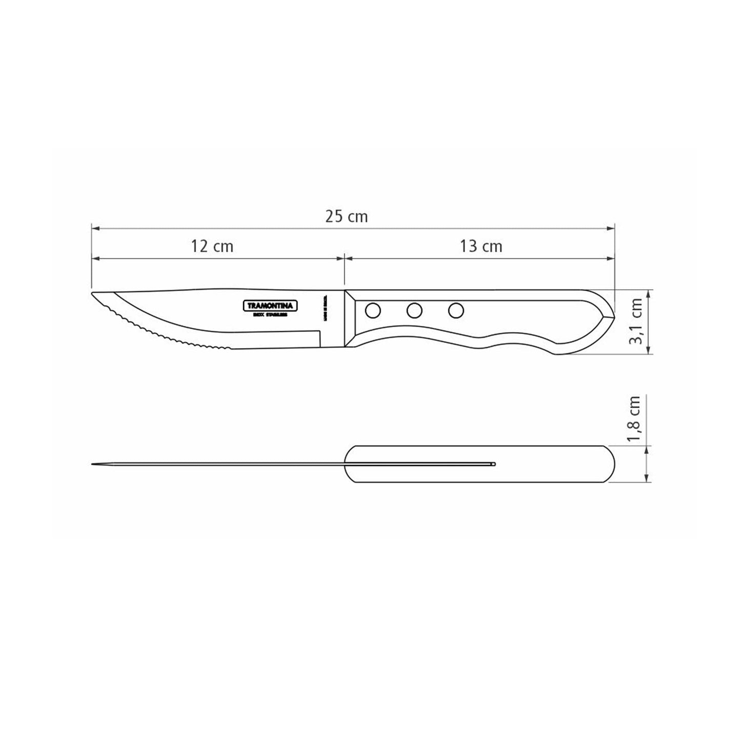 JUMBO Steakmesser-Set 6-teilig