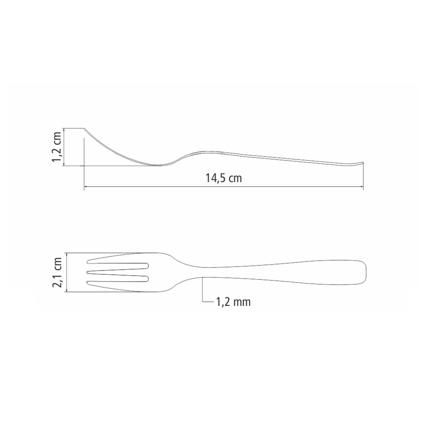 ESSENTIALS Kuchengabeln 6-teilig