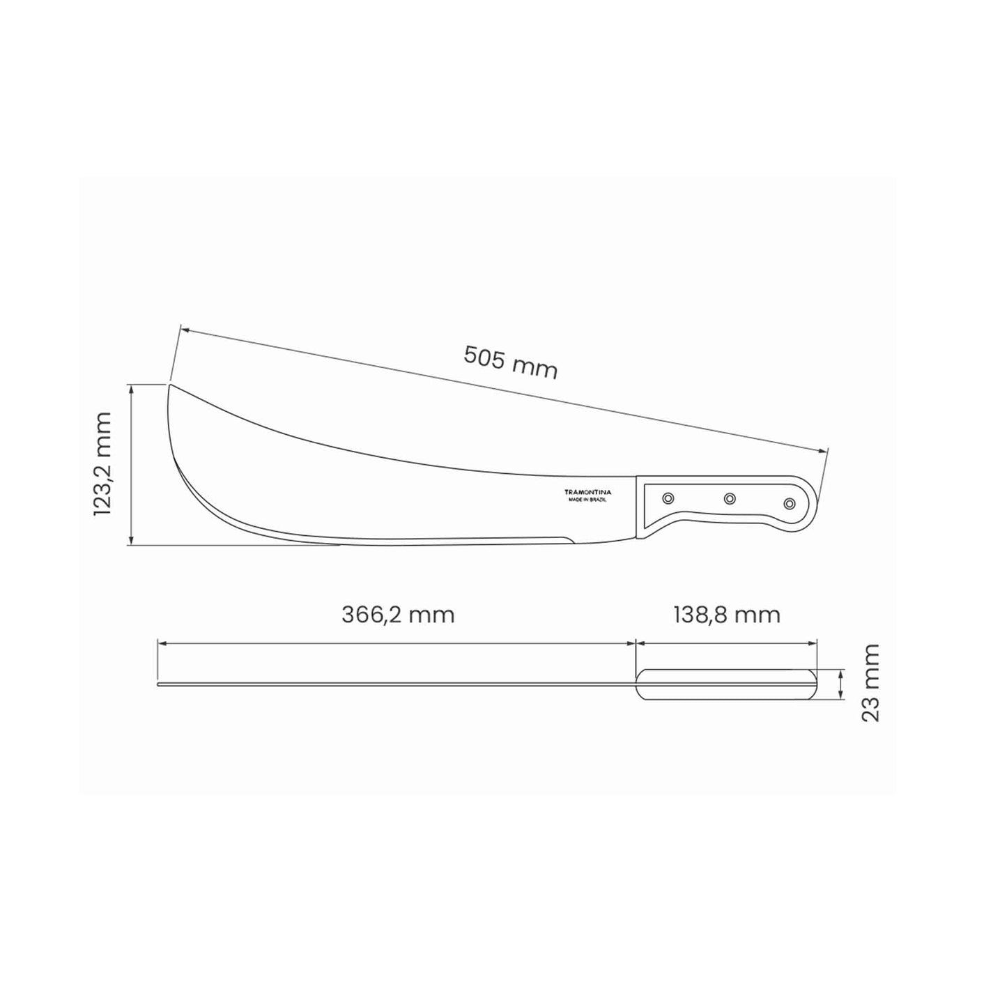 Machete Holzgriff 37 cm