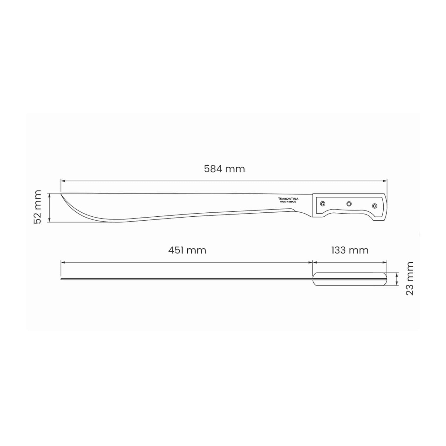 Machete Holzgriff 45 cm